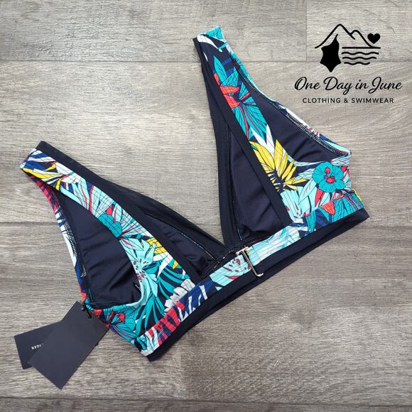 Tommy Hilfiger Floral V Neck Bikini Top Size S - Picture 6 of 6